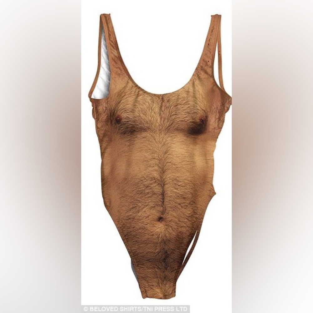 Hairy Man Swimsuit one piece XL New never worn